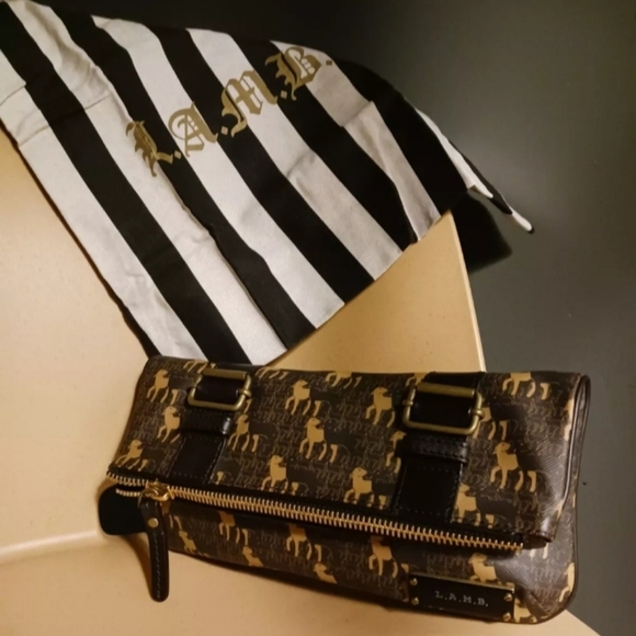 L.A.M.B. Gven Stefanie Black Designer Clutch - Picture 3 of 15